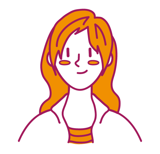 Avatar d'une femme avec les cheveux de couleur orange